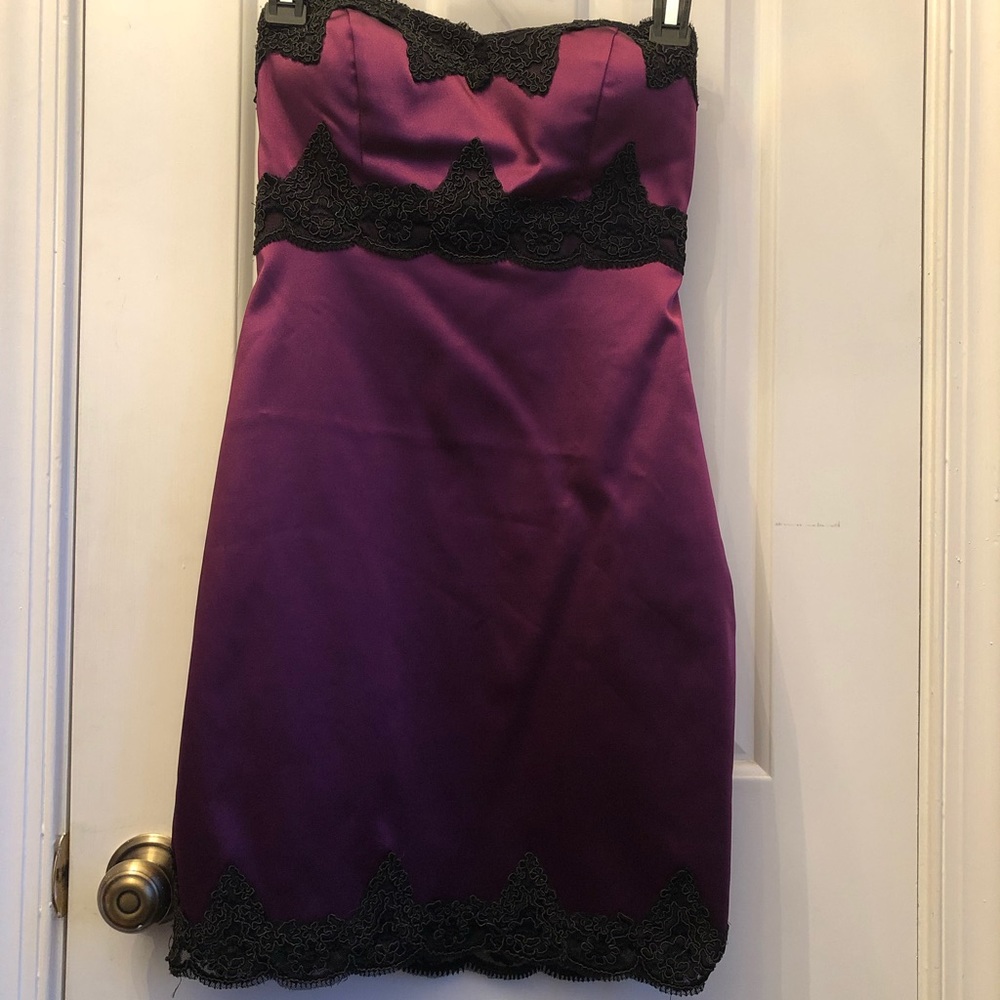 NWOT Bodycon Bebe Satin and Lace Prom Dress